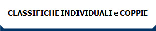 CLASSIFICHE INDIVIDUALI e COPPIE